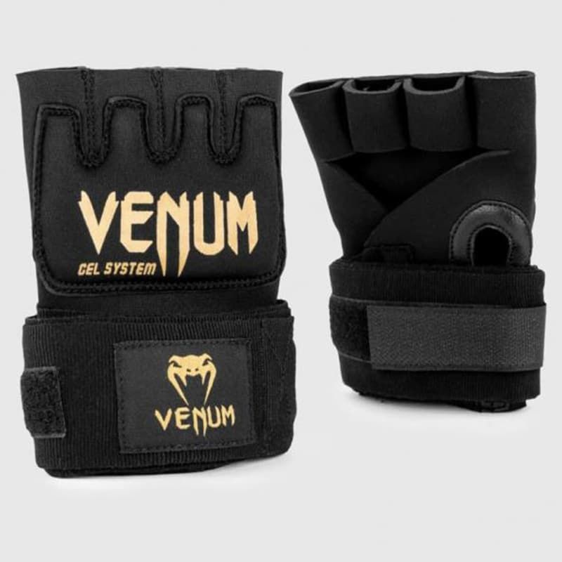 Venum Kontact Gel Wraps Boxing MMA Gloves Black Black 
