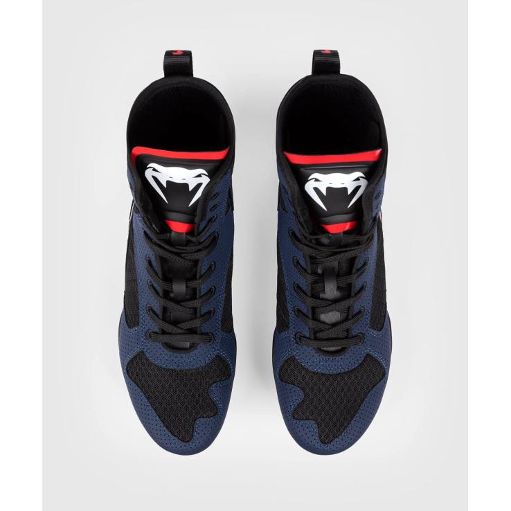 Venum Elite Boxing Boots Navy Blue / Black / Red