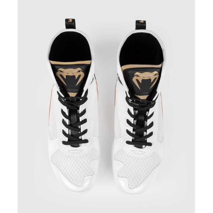 Venum Elite Boxing Boots white / black / gold