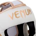 Venum Elite boxing headgear white / gold