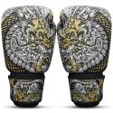 Buddha Dragon white boxing gloves