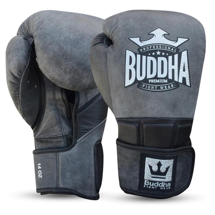 Buddha Legend Broken Black Leather Boxing Gloves