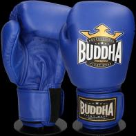 Buddha Thailand Leather Edition Boxing Gloves - Blue