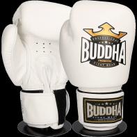 Buddha Thailand Leather Edition Boxing Gloves - White