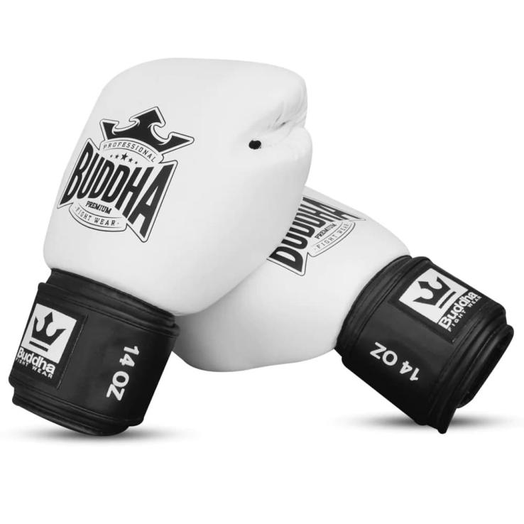 Buddha Top Colors Boxing Gloves - White