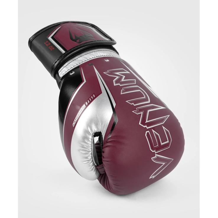 Venum Elite 2.0 Boxing Gloves Burgundy / Silver