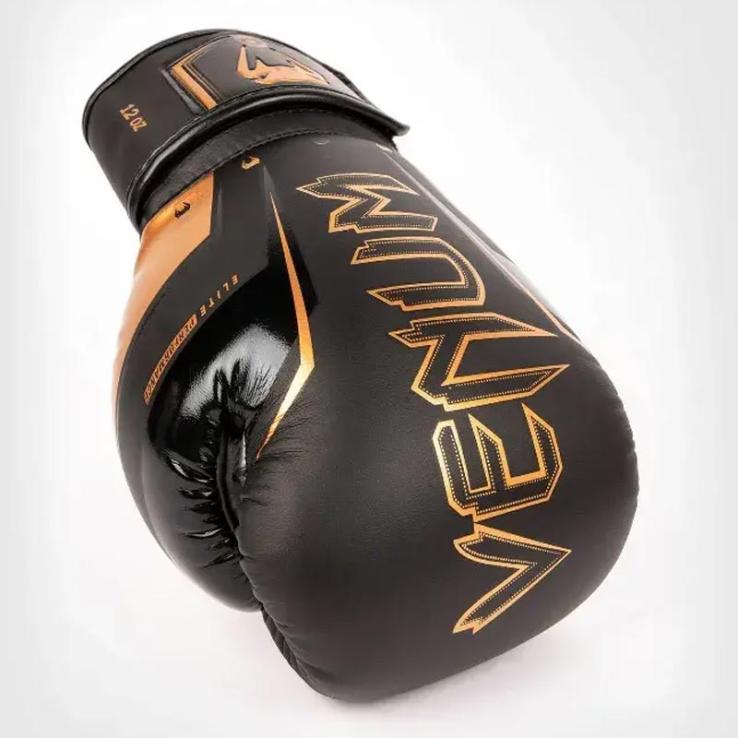 Venum Elite Evo boxing gloves black / bronze