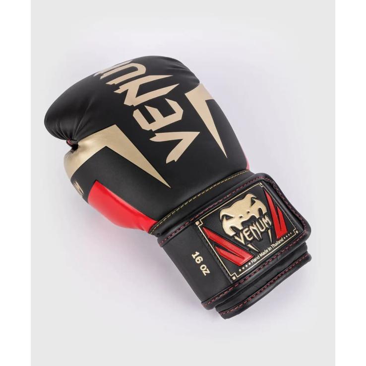 Venum Elite Boxing Gloves Black/Gold/Red