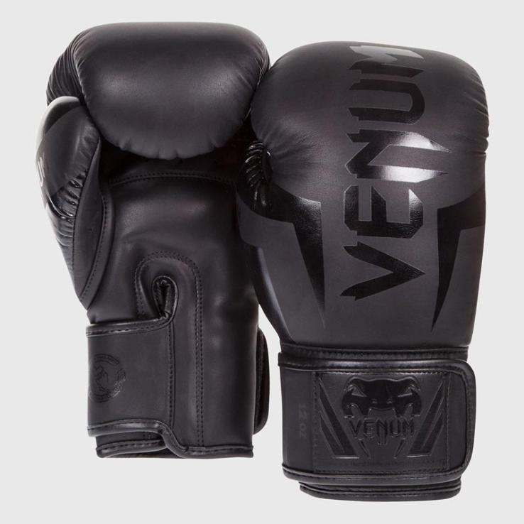 Venum Elite boxing gloves matt black