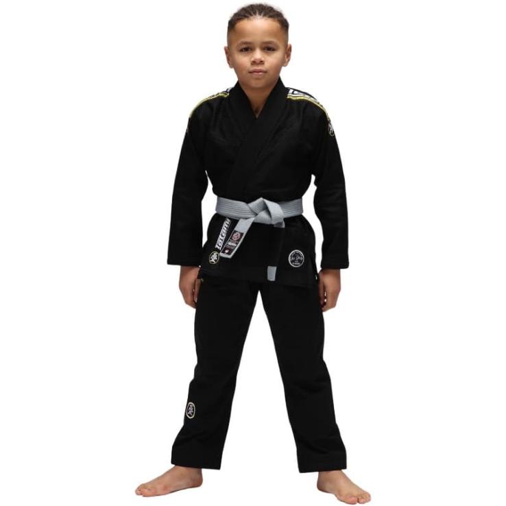 BJJ Gi Tatami Nova Absolute Black + White belt Kids