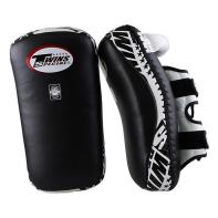 Buddha S Curved Leather Muay Thai Pads Thailand - matte black (Pair)