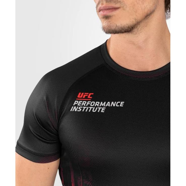 Venum UFC Performance Institute 2.0 short sleeve rashguard black / red